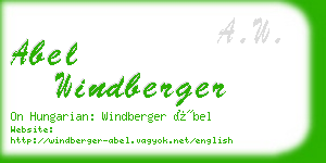 abel windberger business card